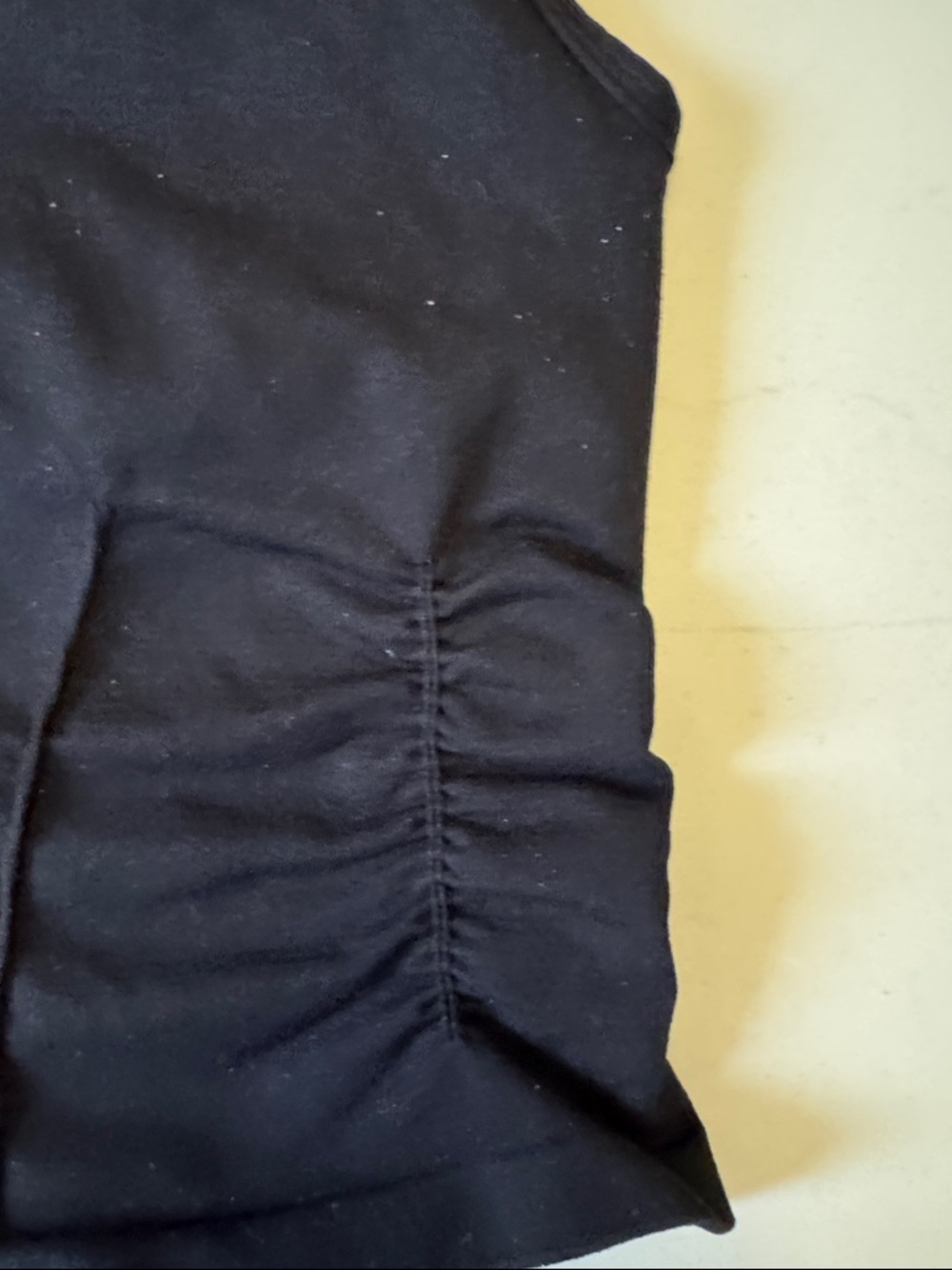 Freepeople movement Black Cropped Tank Top with Ruched sides m/L - Picture 3 of 8